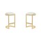 Manhattan Comfort Aura Bar Stool in White and Polished Brass, PK2 2-BS006-WH - alternate 1